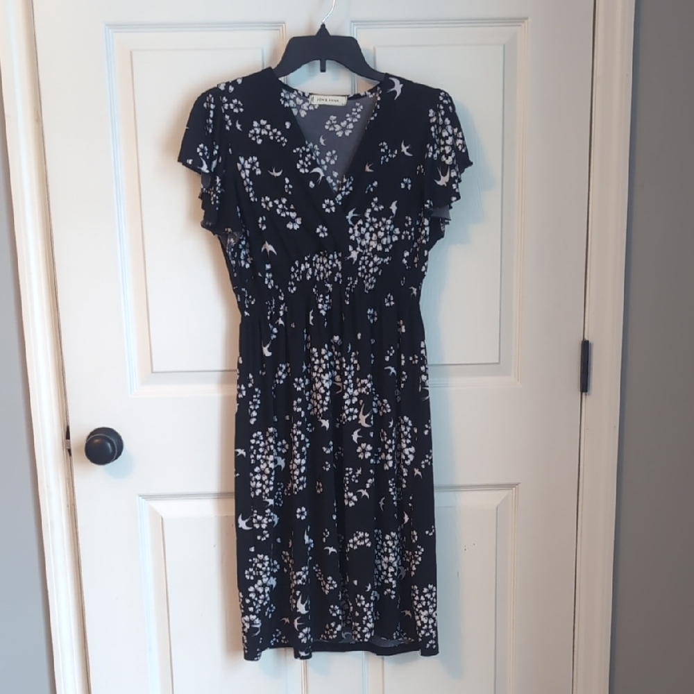 Floral Black Dress